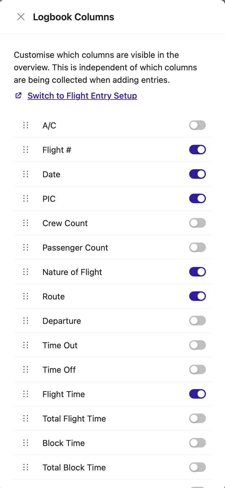 logbook-customization